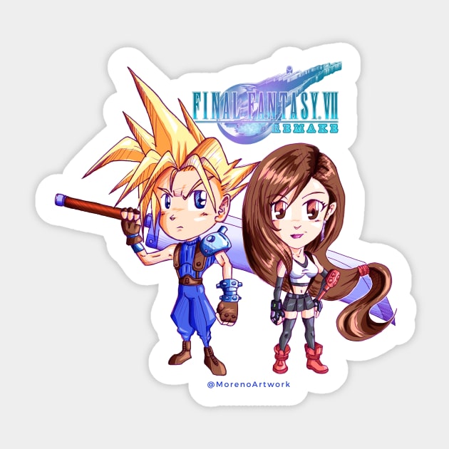 Cloud Loves Tifa ファイナルファンタジーＶＩＩ Sticker by MorenoArtwork